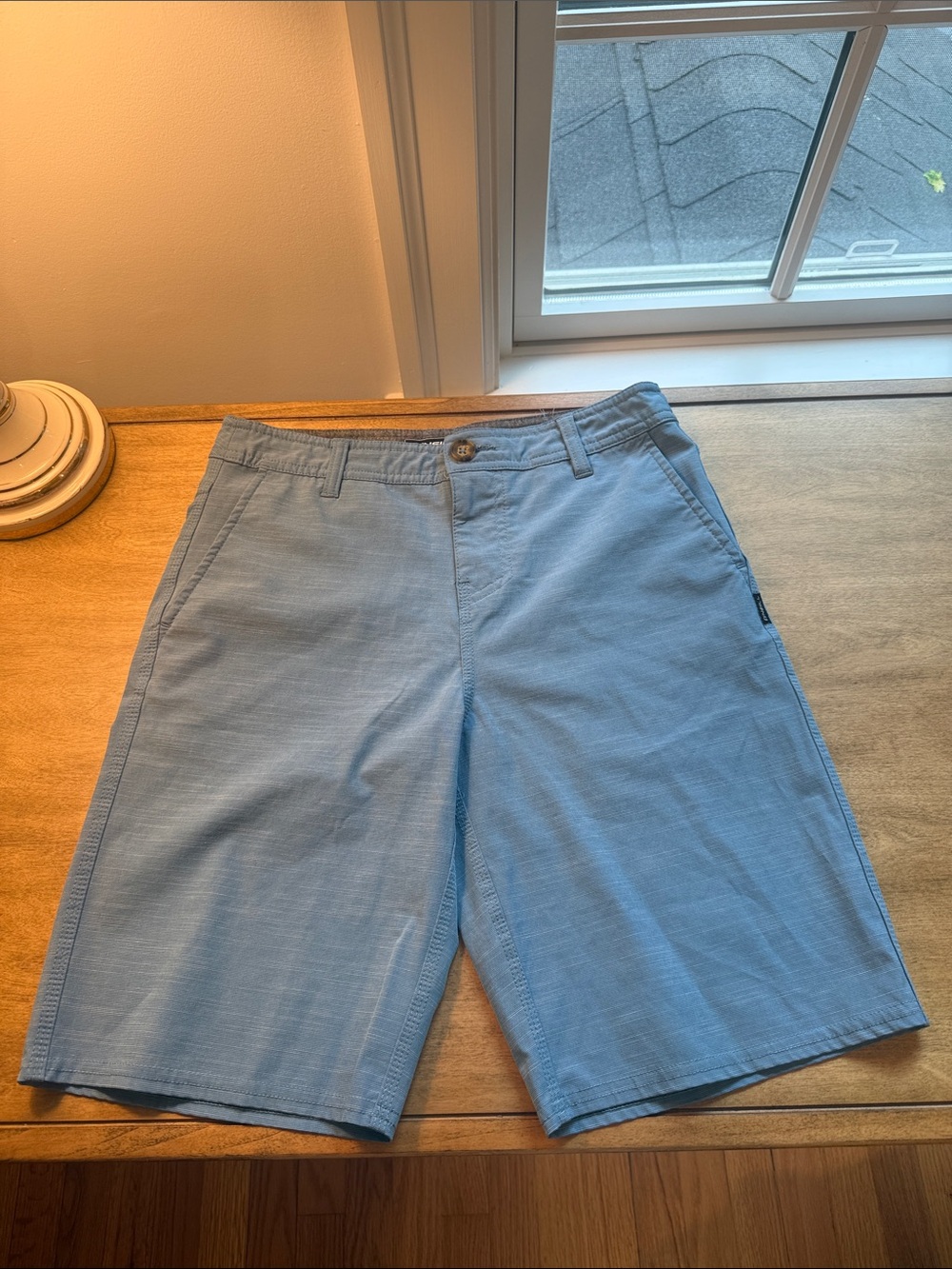 O'Neill Light Blue Men’s Flat-Front Casual Shorts